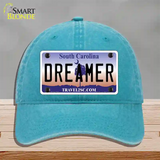 Dreamer South Carolina Novelty License Plate Hat Unconstructed Cotton / Lake Blue