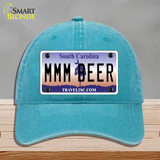 MMM Beer South Carolina Novelty License Plate Hat Unconstructed Cotton / Lake Blue