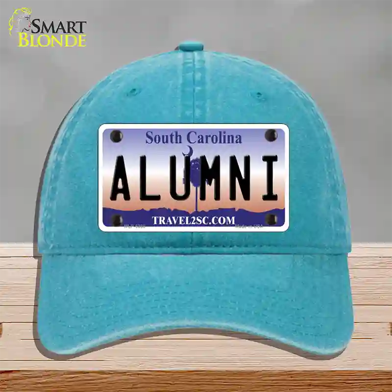 Alumni South Carolina Novelty License Plate Hat Unconstructed Cotton / Lake Blue