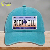 Rock Hill South Carolina Novelty License Plate Hat Unconstructed Cotton / Lake Blue