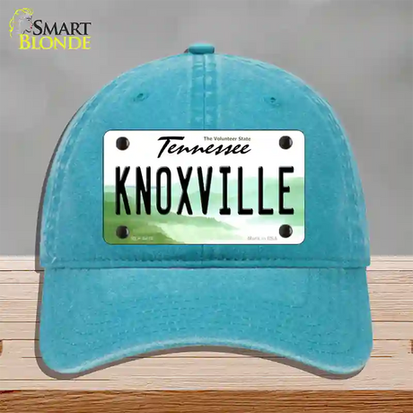 Knoxville Tennessee Novelty License Plate Hat Unconstructed Cotton / Lake Blue