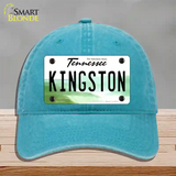 Kingston Tennessee Novelty License Plate Hat Unconstructed Cotton / Lake Blue