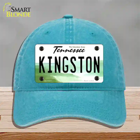 Kingston Tennessee Novelty License Plate Hat Unconstructed Cotton / Lake Blue