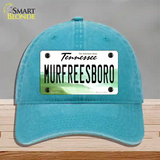 Murfreesboro Tennessee Novelty License Plate Hat Unconstructed Cotton / Lake Blue