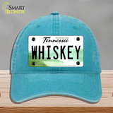 Whiskey Tennessee Novelty License Plate Hat Unconstructed Cotton / Lake Blue