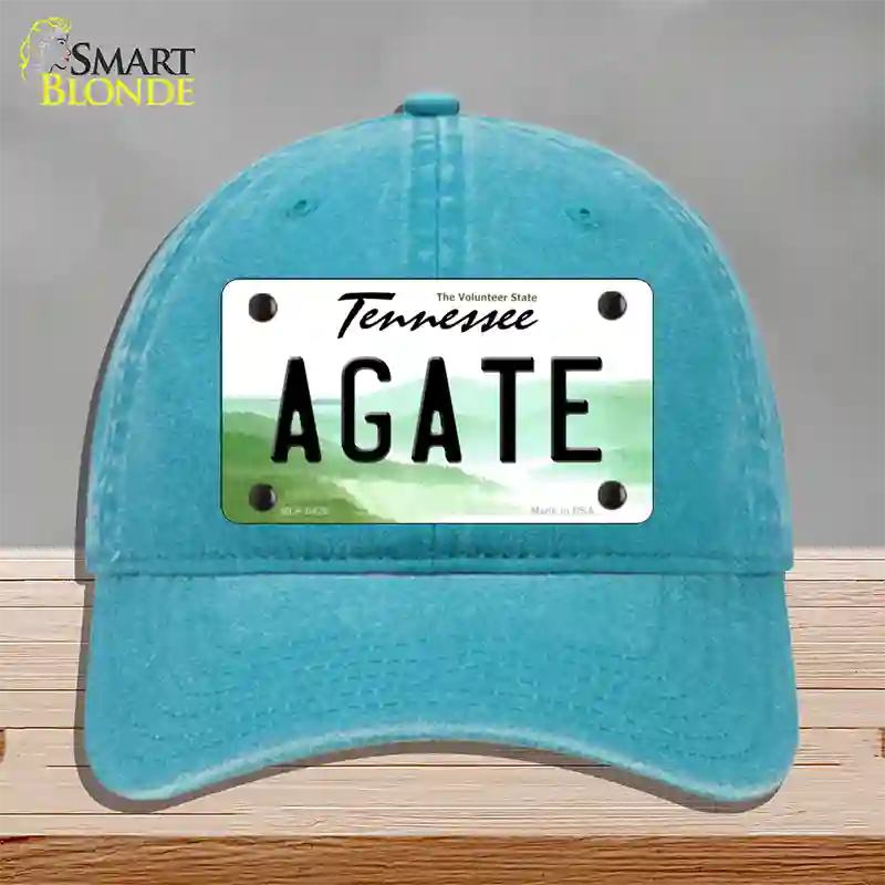 Agate Tennessee Novelty License Plate Hat Unconstructed Cotton / Lake Blue