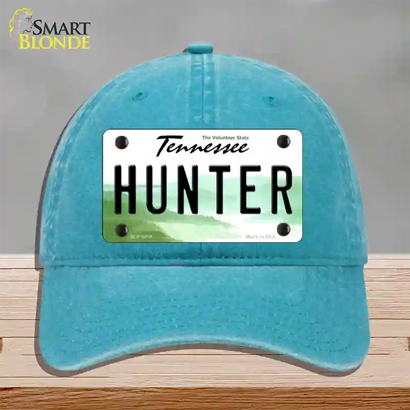 Hunter Tennessee Novelty License Plate Hat Unconstructed Cotton / Lake Blue