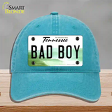 Bad Boy Tennessee Novelty License Plate Hat Unconstructed Cotton / Lake Blue