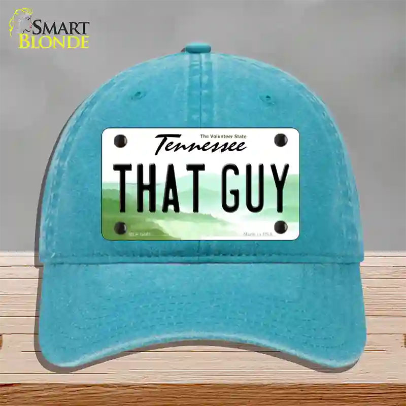 That Guy Tennessee Novelty License Plate Hat Unconstructed Cotton / Lake Blue