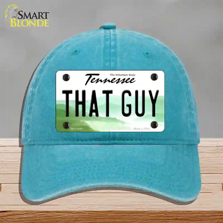 That Guy Tennessee Novelty License Plate Hat Unconstructed Cotton / Lake Blue