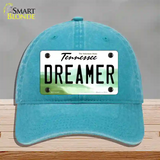 Dreamer Tennessee Novelty License Plate Hat Unconstructed Cotton / Lake Blue