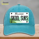 Skool Suks Tennessee Novelty License Plate Hat Unconstructed Cotton / Lake Blue