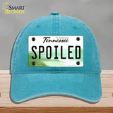 Spoiled Tennessee Novelty License Plate Hat Unconstructed Cotton / Lake Blue