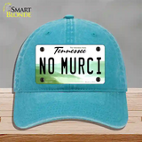 No Murci Tennessee Novelty License Plate Hat Unconstructed Cotton / Lake Blue