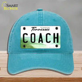 Coach Tennessee Novelty License Plate Hat Unconstructed Cotton / Lake Blue