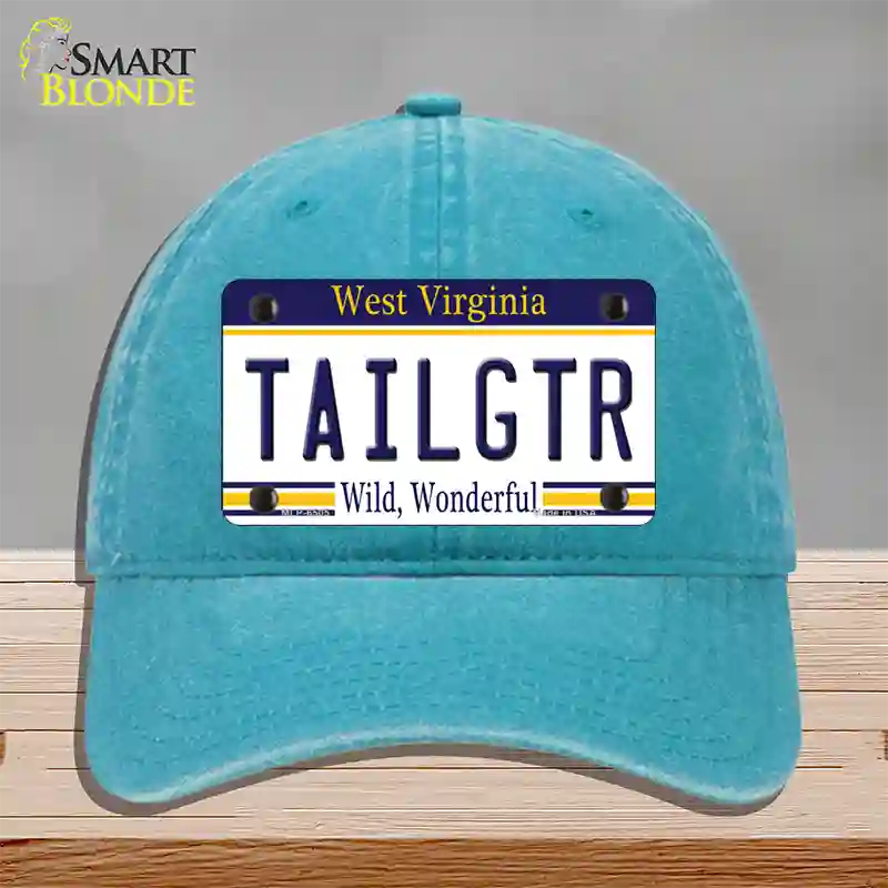 Tailgtr West Virginia Novelty License Plate Hat Unconstructed Cotton / Lake Blue