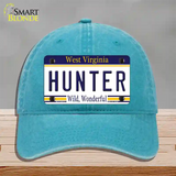 Hunter West Virginia Novelty License Plate Hat Unconstructed Cotton / Lake Blue