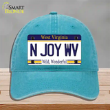 N Joy West Virginia Novelty License Plate Hat Unconstructed Cotton / Lake Blue