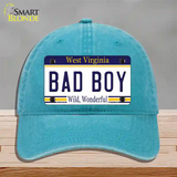 Bad Boy West Virginia Novelty License Plate Hat Unconstructed Cotton / Lake Blue