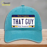 That Guy West Virginia Novelty License Plate Hat Unconstructed Cotton / Lake Blue