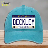 Beckley West Virginia Novelty License Plate Hat Unconstructed Cotton / Lake Blue