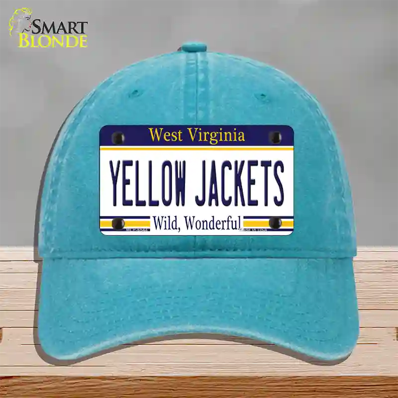 Yellow Jackets West Virginia Novelty License Plate Hat Unconstructed Cotton / Lake Blue