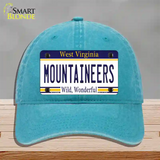 Mountaineers West Virginia Novelty License Plate Hat Unconstructed Cotton / Lake Blue