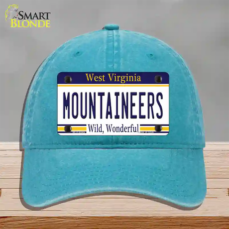 Mountaineers West Virginia Novelty License Plate Hat Unconstructed Cotton / Lake Blue