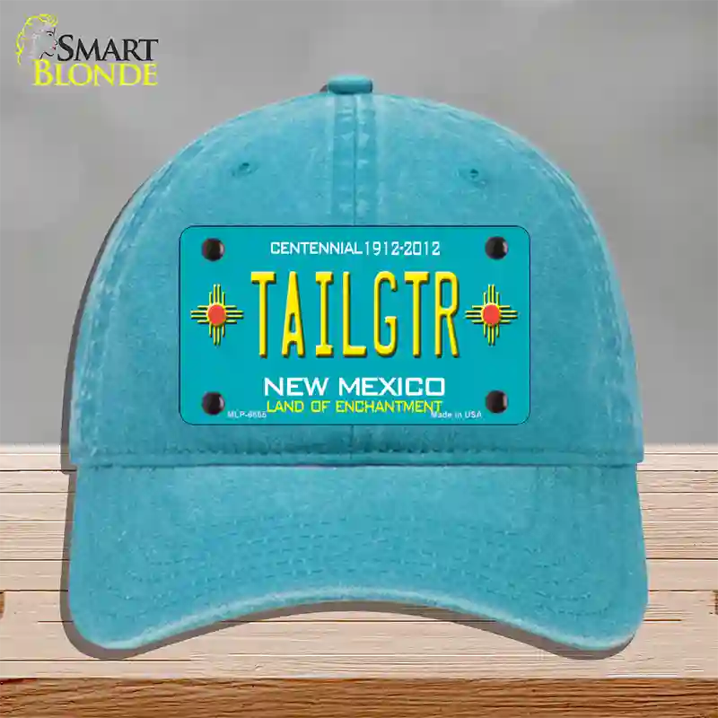 Tailgtr New Mexico Novelty License Plate Hat Unconstructed Cotton / Lake Blue