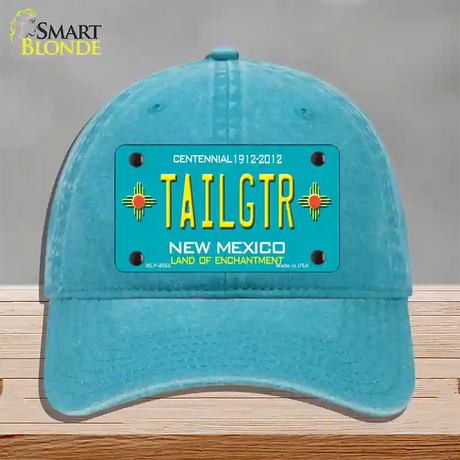 Tailgtr New Mexico Novelty License Plate Hat Unconstructed Cotton / Lake Blue