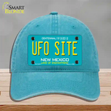 UFO Site New Mexico Novelty License Plate Hat Unconstructed Cotton / Lake Blue