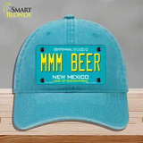 MMM Beer New Mexico Novelty License Plate Hat Unconstructed Cotton / Lake Blue