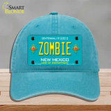 Zombie New Mexico Novelty License Plate Hat Unconstructed Cotton / Lake Blue