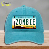 Zombie Arizona Novelty License Plate Hat Unconstructed Cotton / Lake Blue