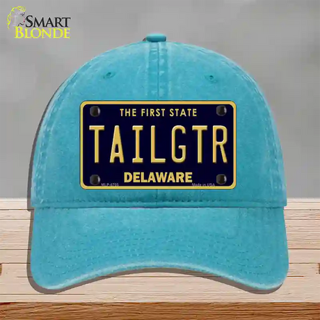 Tailgtr Delaware Novelty License Plate Hat Unconstructed Cotton / Lake Blue