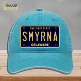 Smyrna Delaware Novelty License Plate Hat Unconstructed Cotton / Lake Blue