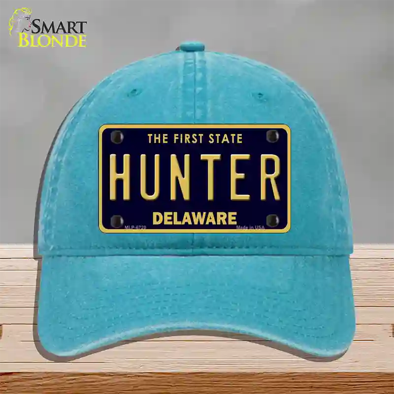 Hunter Delaware Novelty License Plate Hat Unconstructed Cotton / Lake Blue