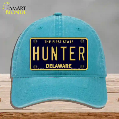 Hunter Delaware Novelty License Plate Hat Unconstructed Cotton / Lake Blue