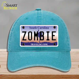 Zombie South Carolina Novelty License Plate Hat Unconstructed Cotton / Lake Blue