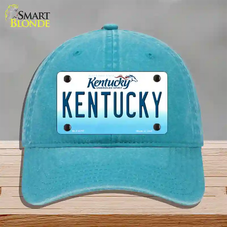 Kentucky Novelty License Plate Hat Unconstructed Cotton / Lake Blue