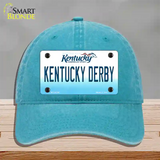 Kentucky Derby Kentucky Novelty License Plate Hat Unconstructed Cotton / Lake Blue