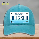 Blessed Kentucky Novelty License Plate Hat Unconstructed Cotton / Lake Blue