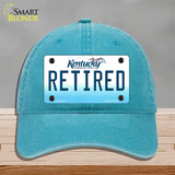 Retired Kentucky Novelty License Plate Hat Unconstructed Cotton / Lake Blue