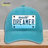 Dreamer Kentucky Novelty License Plate Hat Unconstructed Cotton / Lake Blue