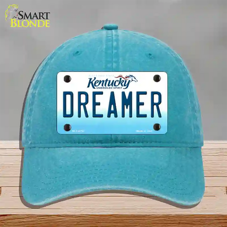 Dreamer Kentucky Novelty License Plate Hat Unconstructed Cotton / Lake Blue