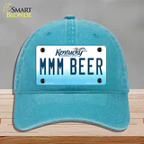 MMM Beer Kentucky Novelty License Plate Hat Unconstructed Cotton / Lake Blue