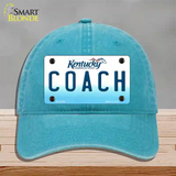 Coach Kentucky Novelty License Plate Hat Unconstructed Cotton / Lake Blue