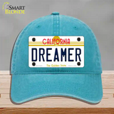 Dreamer California Novelty License Plate Hat Unconstructed Cotton / Lake Blue