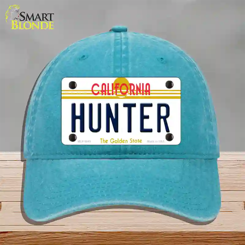 Hunter California Novelty License Plate Hat Unconstructed Cotton / Lake Blue