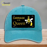 Carriage Of Queen Bee Novelty License Plate Hat Unconstructed Cotton / Lake Blue